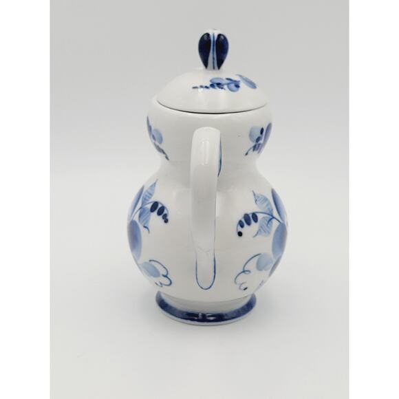 GZHEL Russian Porcelain Coffee Tea Pot Vtg 7.5" - Picture 7 of 11
